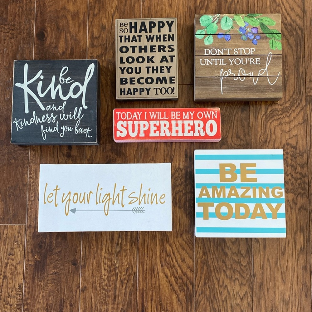 Motivational sayings to sit or hang. Originally used in my classroom